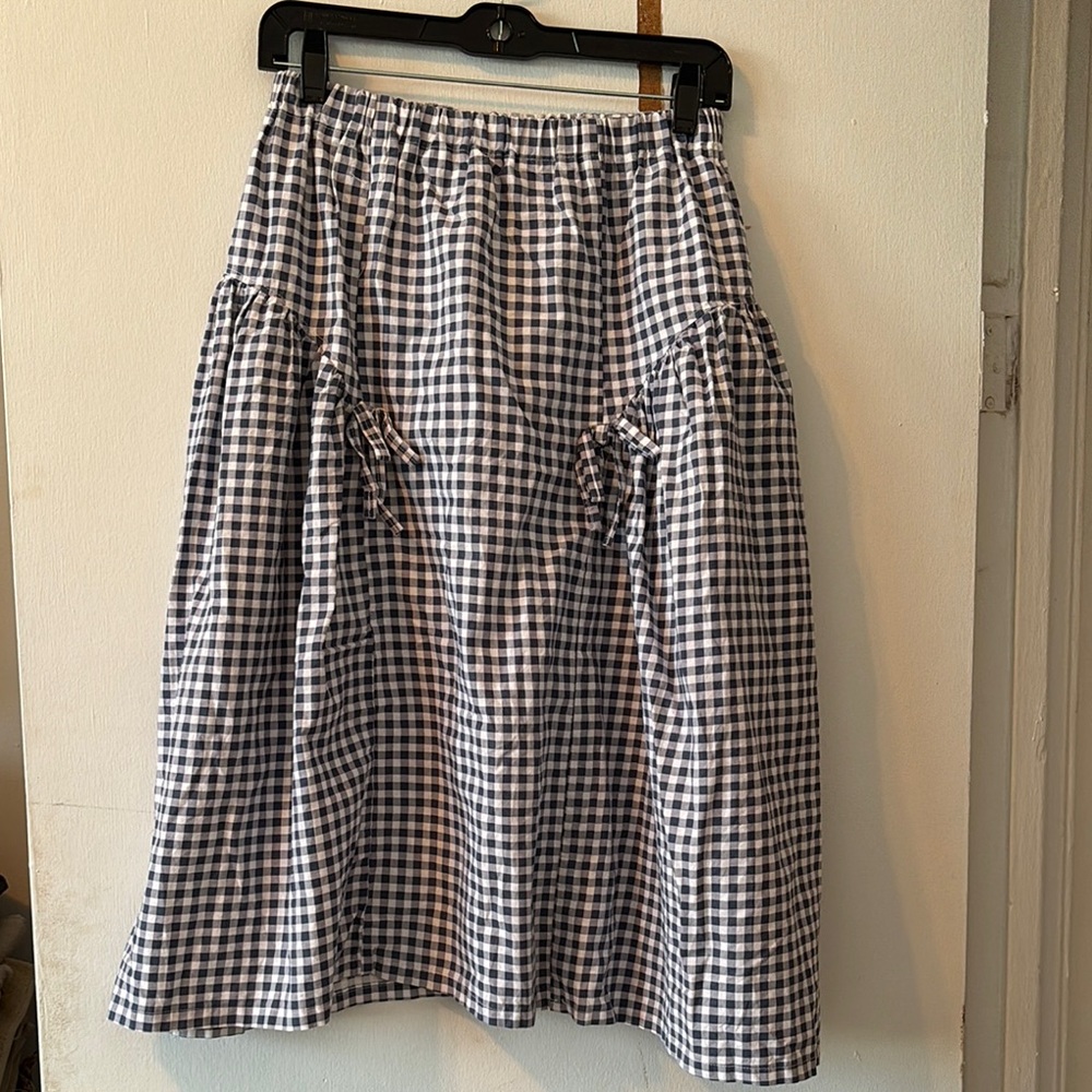 Doen style vintage Gingham Skirt